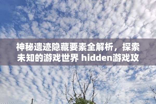 神秘遗迹隐藏要素全解析，探索未知的游戏世界 hidden游戏攻略