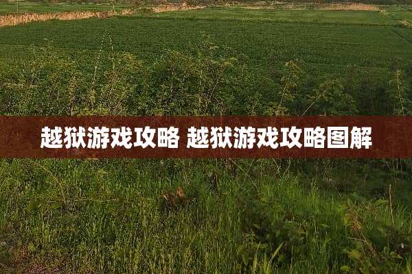 越狱游戏攻略 越狱游戏攻略图解