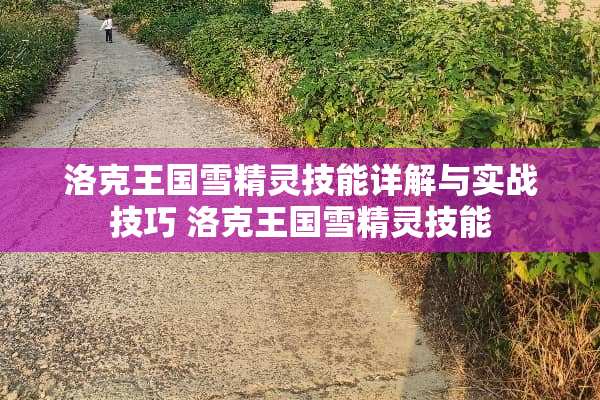 洛克王国雪精灵技能详解与实战技巧 洛克王国雪精灵技能