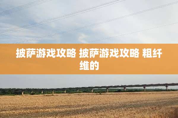 披萨游戏攻略 披萨游戏攻略 粗纤维的