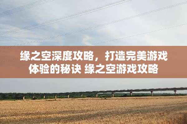 缘之空深度攻略，打造完美游戏体验的秘诀 缘之空游戏攻略