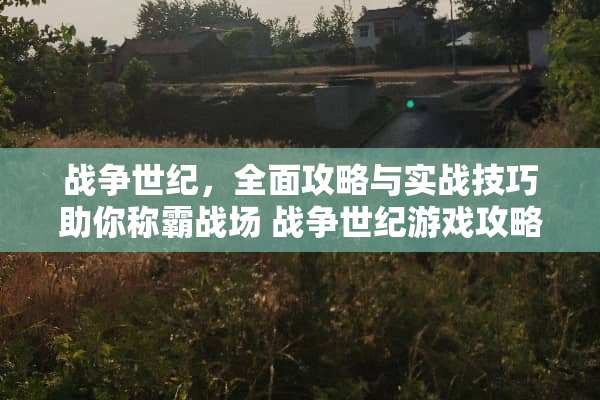 战争世纪，全面攻略与实战技巧助你称霸战场 战争世纪游戏攻略