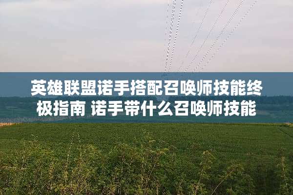 英雄联盟诺手搭配召唤师技能终极指南 诺手带什么召唤师技能
