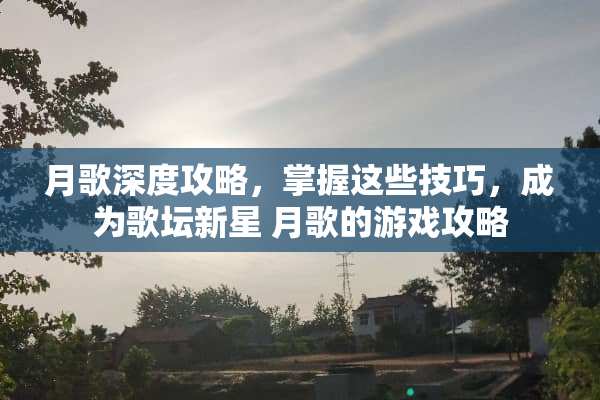 月歌深度攻略，掌握这些技巧，成为歌坛新星 月歌的游戏攻略