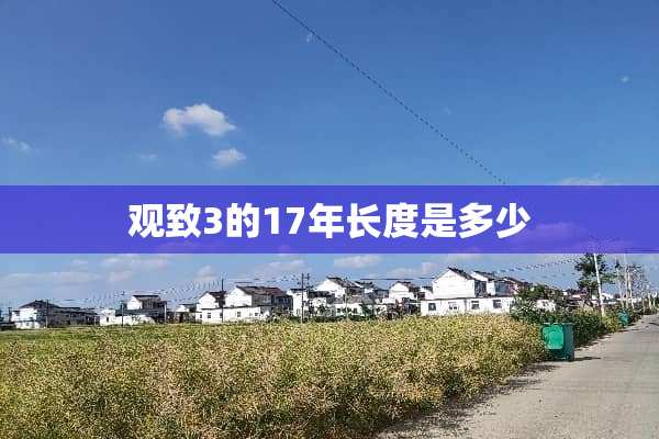 观致3的17年长度是多少