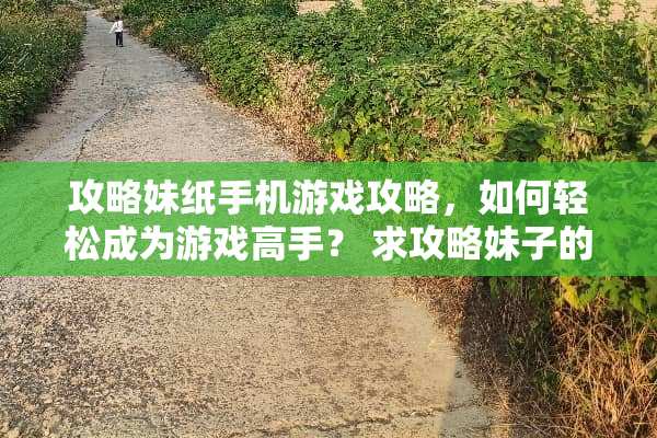攻略妹纸手机游戏攻略，如何轻松成为游戏高手？ 求攻略妹子的手机游戏