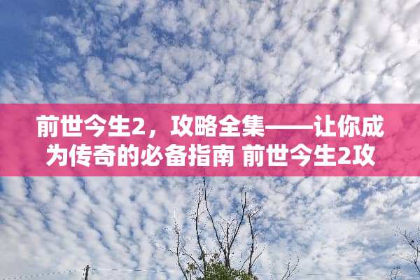 前世今生2，攻略全集——让你成为传奇的必备指南 前世今生2攻略