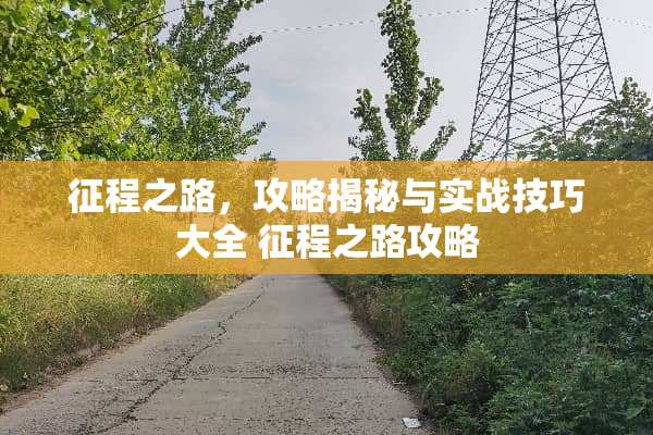 征程之路，攻略揭秘与实战技巧大全 征程之路攻略