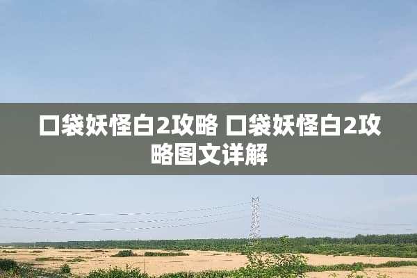 口袋妖怪白2攻略 口袋妖怪白2攻略图文详解