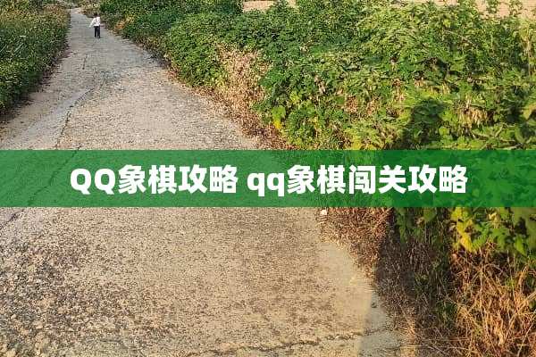 QQ象棋攻略 qq象棋闯关攻略