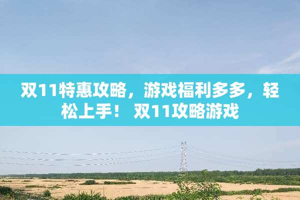 双11特惠攻略，游戏福利多多，轻松上手！ 双11攻略游戏