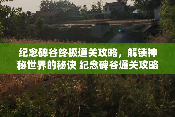 纪念碑谷终极通关攻略，解锁神秘世界的秘诀 纪念碑谷通关攻略