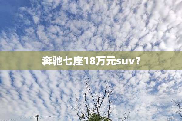 奔驰七座18万元suv？