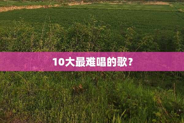 10大最难唱的歌？