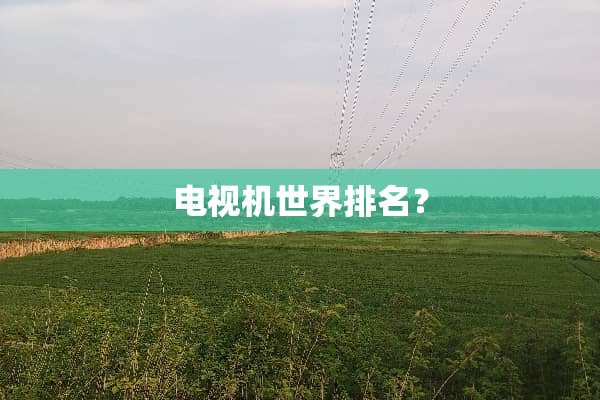 电视机世界排名？