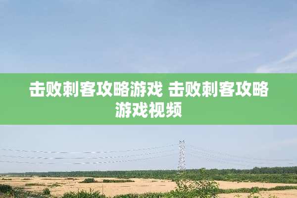 击败刺客攻略游戏 击败刺客攻略游戏视频