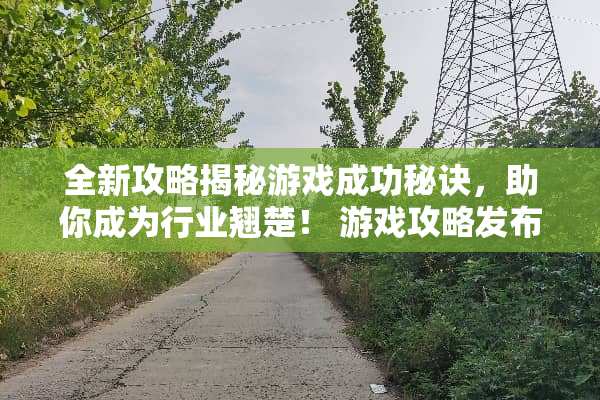 全新攻略揭秘游戏成功秘诀，助你成为行业翘楚！ 游戏攻略发布