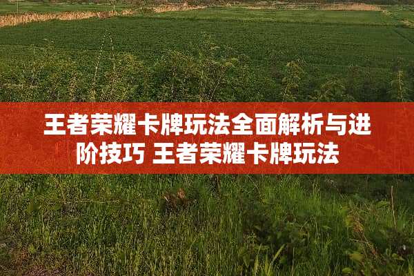 王者荣耀卡牌玩法全面解析与进阶技巧 王者荣耀卡牌玩法