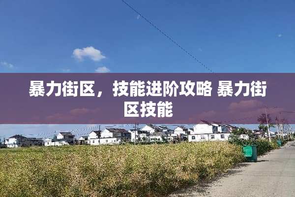 **街区，技能进阶攻略 **街区技能