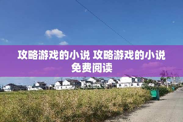 攻略游戏的小说 攻略游戏的小说免费阅读