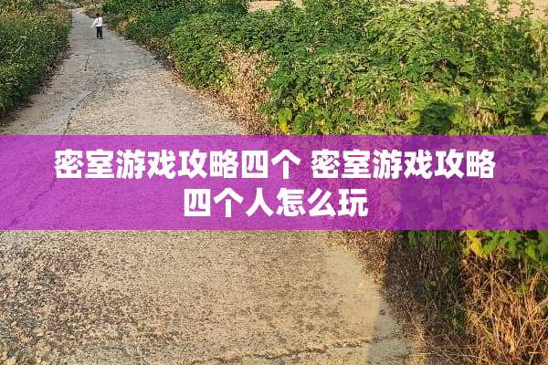 密室游戏攻略四个 密室游戏攻略四个人怎么玩
