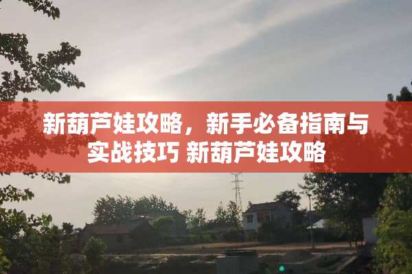 新葫芦娃攻略，新手必备指南与实战技巧 新葫芦娃攻略
