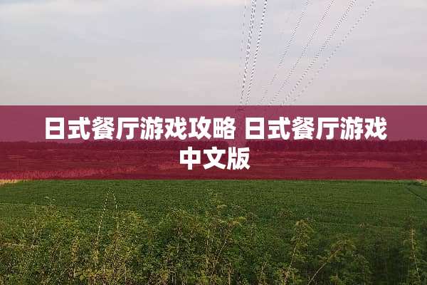 日式餐厅游戏攻略 日式餐厅游戏中文版