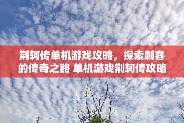 荆轲传单机游戏攻略，探索刺客的传奇之路 单机游戏荆轲传攻略