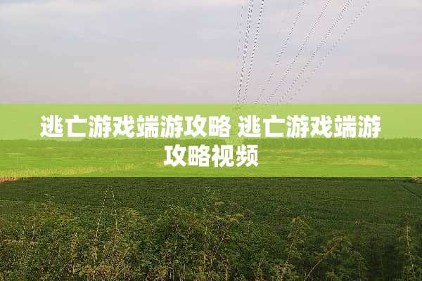 逃亡游戏端游攻略 逃亡游戏端游攻略视频