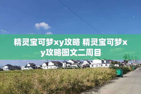 精灵宝可梦xy攻略 精灵宝可梦xy攻略图文二周目