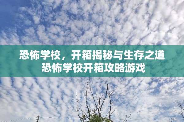 恐怖学校，开箱揭秘与生存之道 恐怖学校开箱攻略游戏