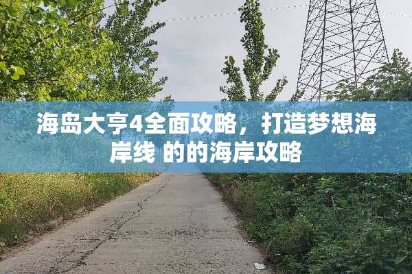 海岛大亨4全面攻略，打造梦想海岸线 的的海岸攻略