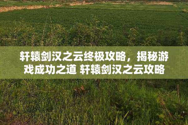 轩辕剑汉之云终极攻略，揭秘游戏成功之道 轩辕剑汉之云攻略