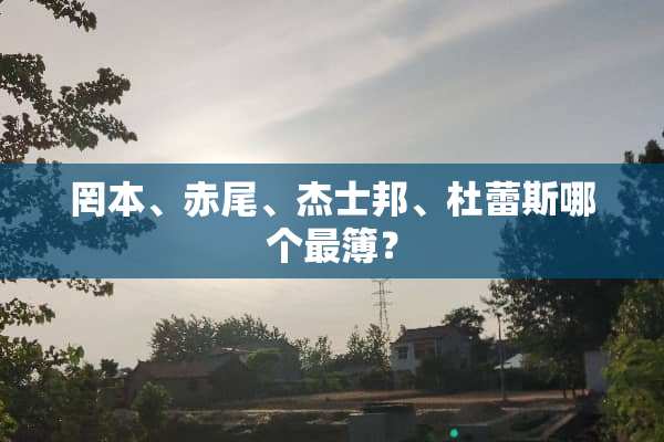 罔本、赤尾、杰士邦、杜蕾斯哪个最簿？