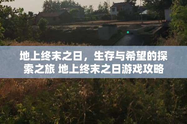 地上终末之日，生存与希望的探索之旅 地上终末之日游戏攻略