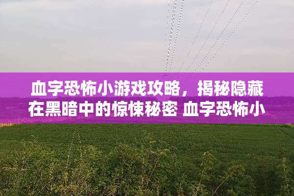 血字恐怖小游戏攻略，揭秘隐藏在黑暗中的惊悚秘密 血字恐怖小游戏攻略