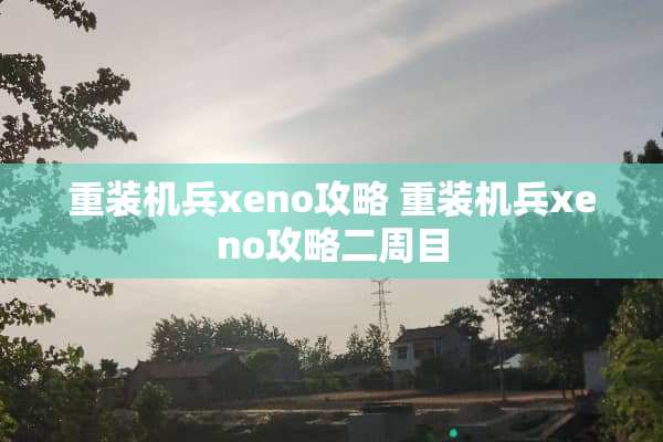 重装机兵xeno攻略 重装机兵xeno攻略二周目
