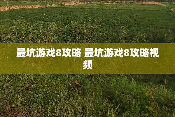最坑游戏8攻略 最坑游戏8攻略视频