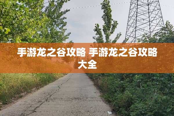 手游龙之谷攻略 手游龙之谷攻略大全