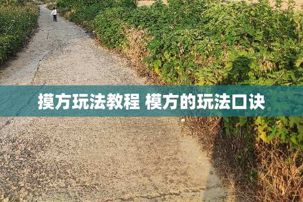 摸方玩法教程 模方的玩法口诀