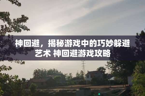 神回避，揭秘游戏中的巧妙躲避艺术 神回避游戏攻略