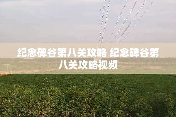 纪念碑谷第八关攻略 纪念碑谷第八关攻略视频