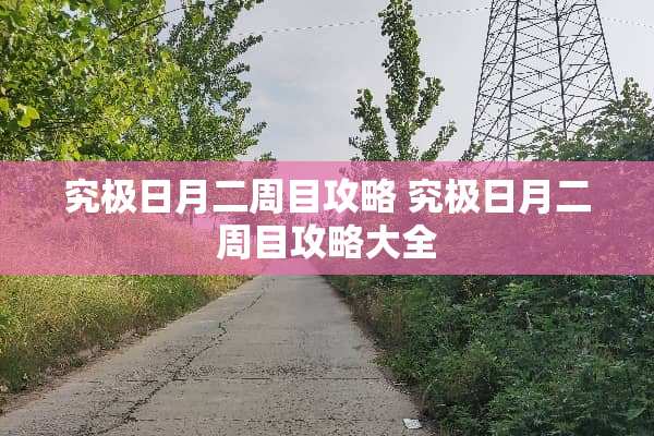 究极日月二周目攻略 究极日月二周目攻略大全