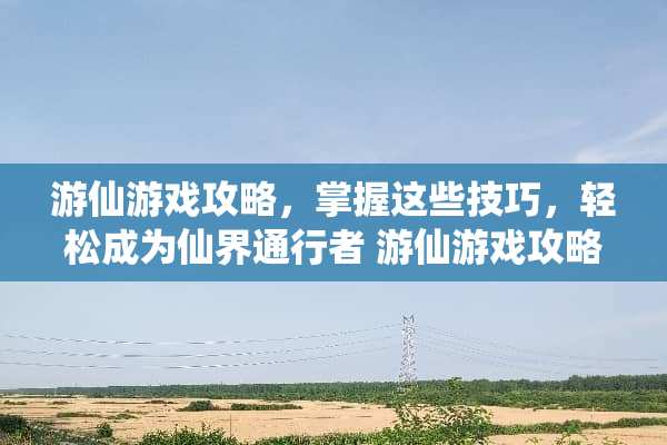 游仙游戏攻略，掌握这些技巧，轻松成为仙界通行者 游仙游戏攻略
