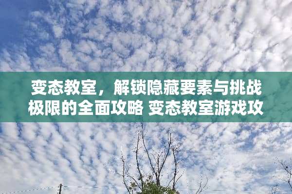 **教室，解锁隐藏要素与挑战极限的全面攻略 **教室游戏攻略