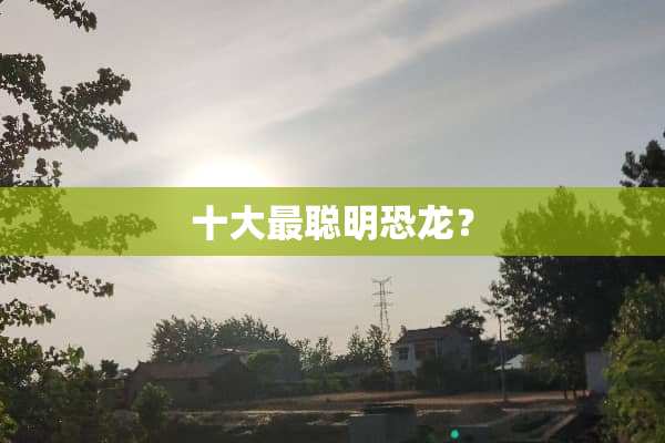 十大最聪明恐龙？