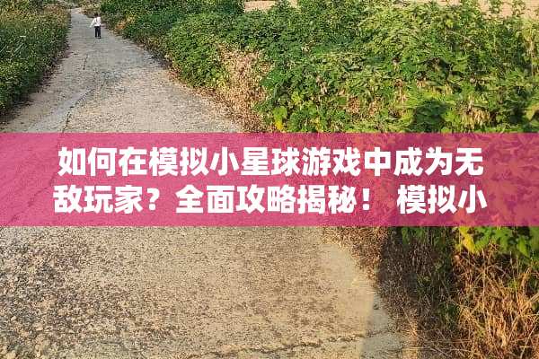 如何在模拟小星球游戏中成为无敌玩家？全面攻略揭秘！ 模拟小星球游戏攻略
