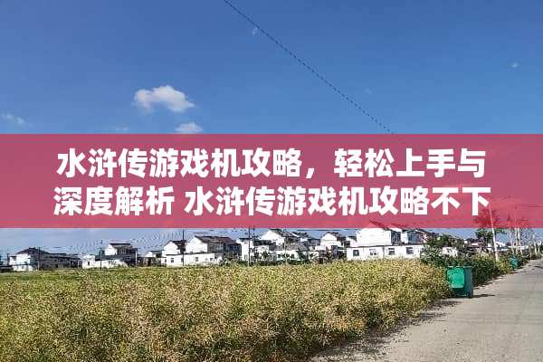 水浒传游戏机攻略，轻松上手与深度解析 水浒传游戏机攻略不下来