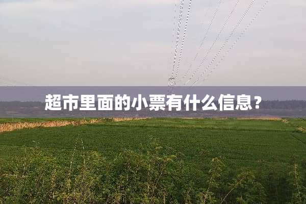 超市里面的小票有什么信息？