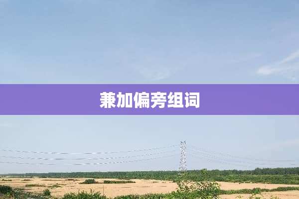 兼加偏旁组词